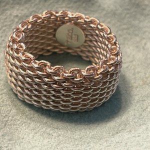 Tiffany & Co. Sterling Silver Somerset Mesh Ring 6.5 - 100% AUTHENTIC!